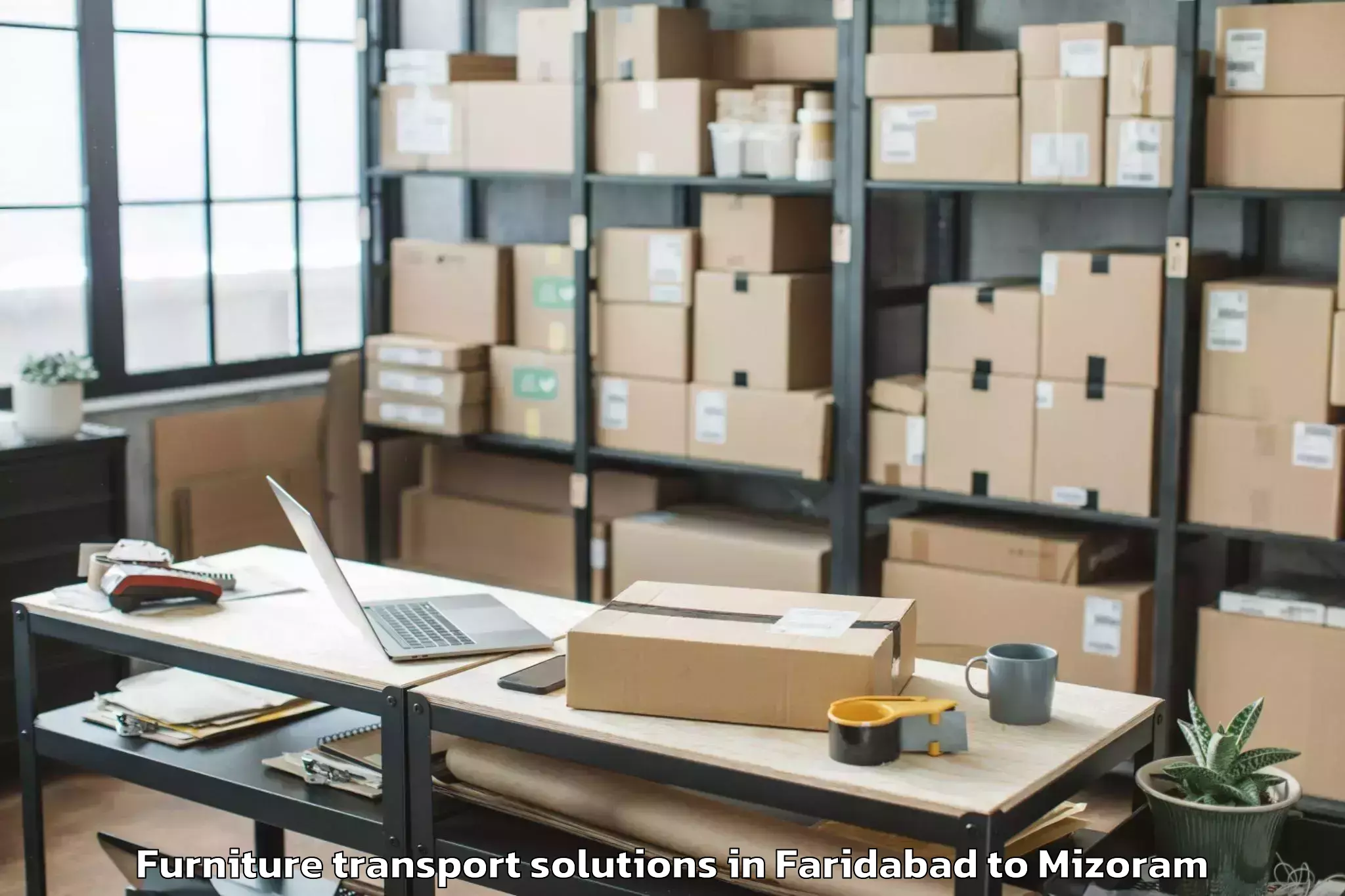 Efficient Faridabad to East Lungdar Part Furniture Transport Solutions